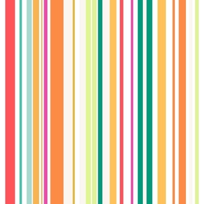 Colorful Stripes on White Background