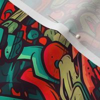 Graffiti Wildstyle (Red & Cyan)