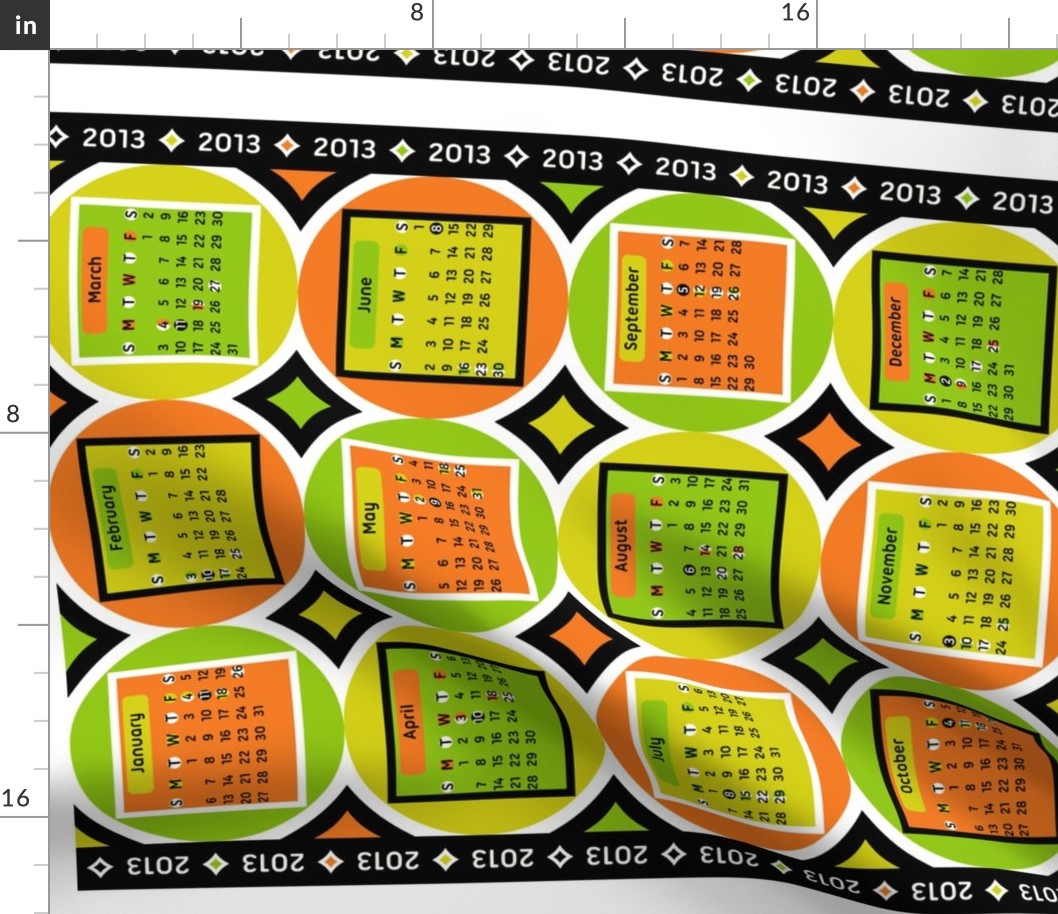 Geometric Citrus 2013 Calendar