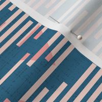 Stripes and Triangles | Blue and Pink | Small scale ©designsbyroochita