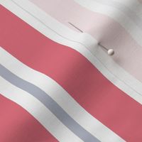 Nantucket Red and Gray 1 Inch Stripe No. 2