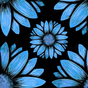 Sunflowers blue