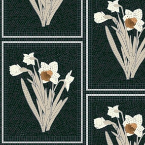 Dark Mosaic Daffodils