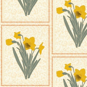 Beige Mosaic Daffodils