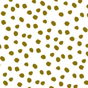 Dots olive on white