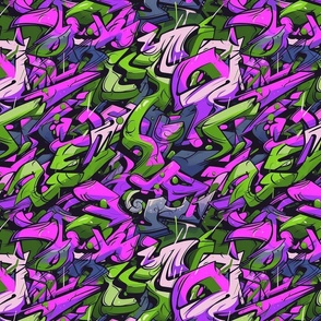 Graffiti Wildstyle (Green/Pink/Purple)