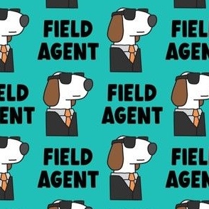Field Agent - Dog - teal - LAD23
