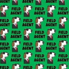 (small scale) Field Agent - Dog - green - LAD23