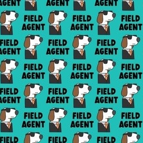 (small scale) Field Agent - Dog - teal - LAD23