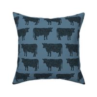 slate + blue gray cows