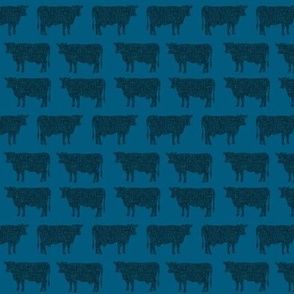 small teal + teal no. 1 cows