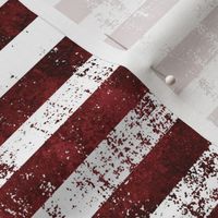 Fourth of July Grunge Red and White Stripe - Medium Scale