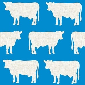 blue + latte cows
