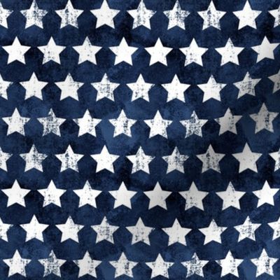 Fourth of July Grunge Blue Stars  - XS Scale