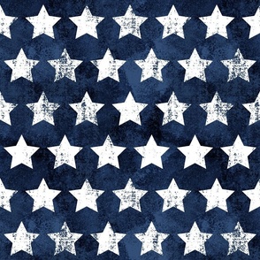 Fourth of July Grunge Blue Stars  - Large Scale