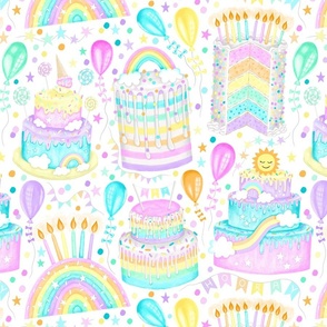 Lets Eat Cake - Rainbow Pastel Birthday Party
