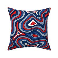 Fourth of july Groovy and Swirly - Large Scale