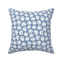Groovy Distorted Smiley Light Blue BG - Small Scale