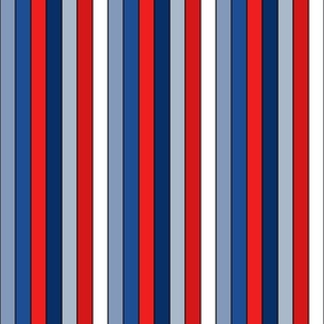 Fourth of July Stripes Bright Rotated - Large Scale