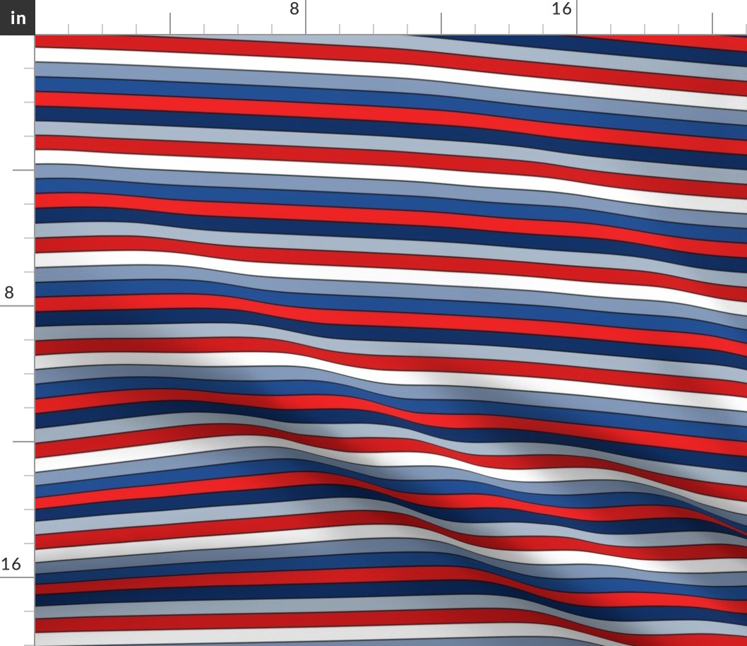 Fourth of July Stripes Bright - Small Scale
