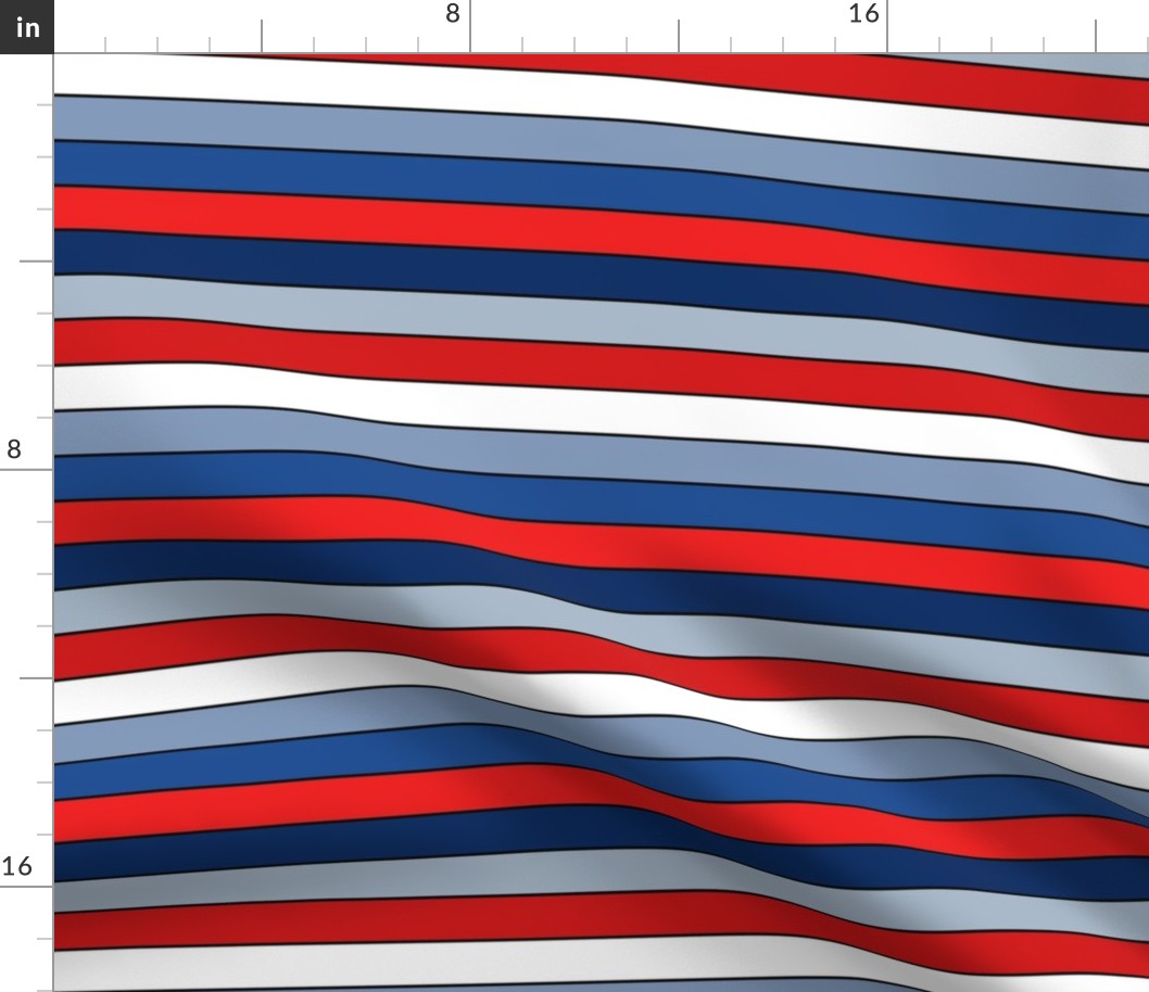 Fourth of July Stripes Bright - Large Scale