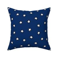 Fourth of July White Stars Dark Blue BG - XL Scale