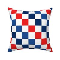 Fourth of July Red White Blue Checker Rotated - Large Scale