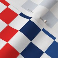 Fourth of July Red White Blue Checker - Small Scale