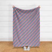 Fourth of July Red White Blue Checker - Small Scale