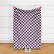 Fourth of July Red White Blue Checker - Medium Scale