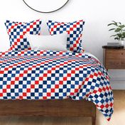 Fourth of July Red White Blue Checker - Large Scale