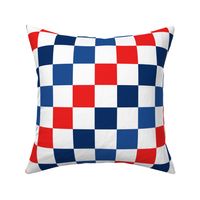 Fourth of July Red White Blue Checker - Large Scale