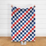 Fourth of July Red White Blue Checker - XL Scale
