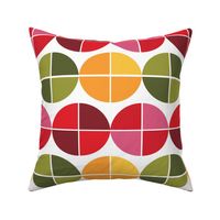 Circular Tulip Flowers Field - Abstract - Bright Coloured Geometric