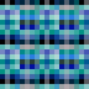 Checks n stripes blue green