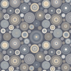 concentric circles sand and bluish gray | small