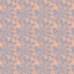 abstract texture in peach and cornflower blue by rysunki_malunki