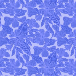 Flirty Monochromatic Floral in Blue -14”