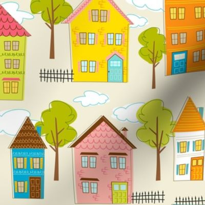 Hipster houses (linen)