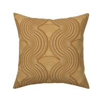 Modern geometric wavy pattern gold