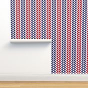 Large scale red white and blue braid Patriotic Americana Liberty USA - for summer picnic, independence day celebrations, flag color