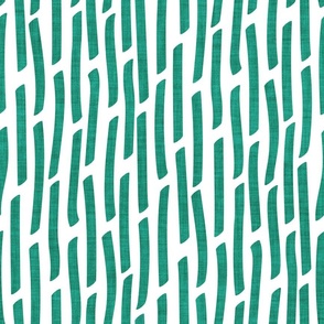Normal scale // Confetti vertical stripes // white background pine green faux textured dashed lines dinosaur birthday party decor