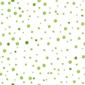 Small scale // Confetti rounded circle spots // white background limerick green and white faux textured dots dinosaur skin birthday party decor
