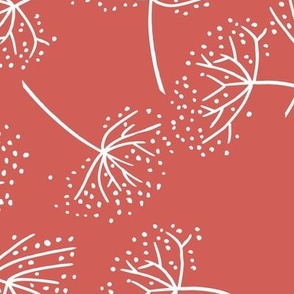 (L) Queen Anne's Lace Flowers Raspberry Blush 