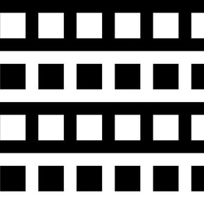 Black and White Square (mix and match geometric) by Su_G_©SuSchaefer2023