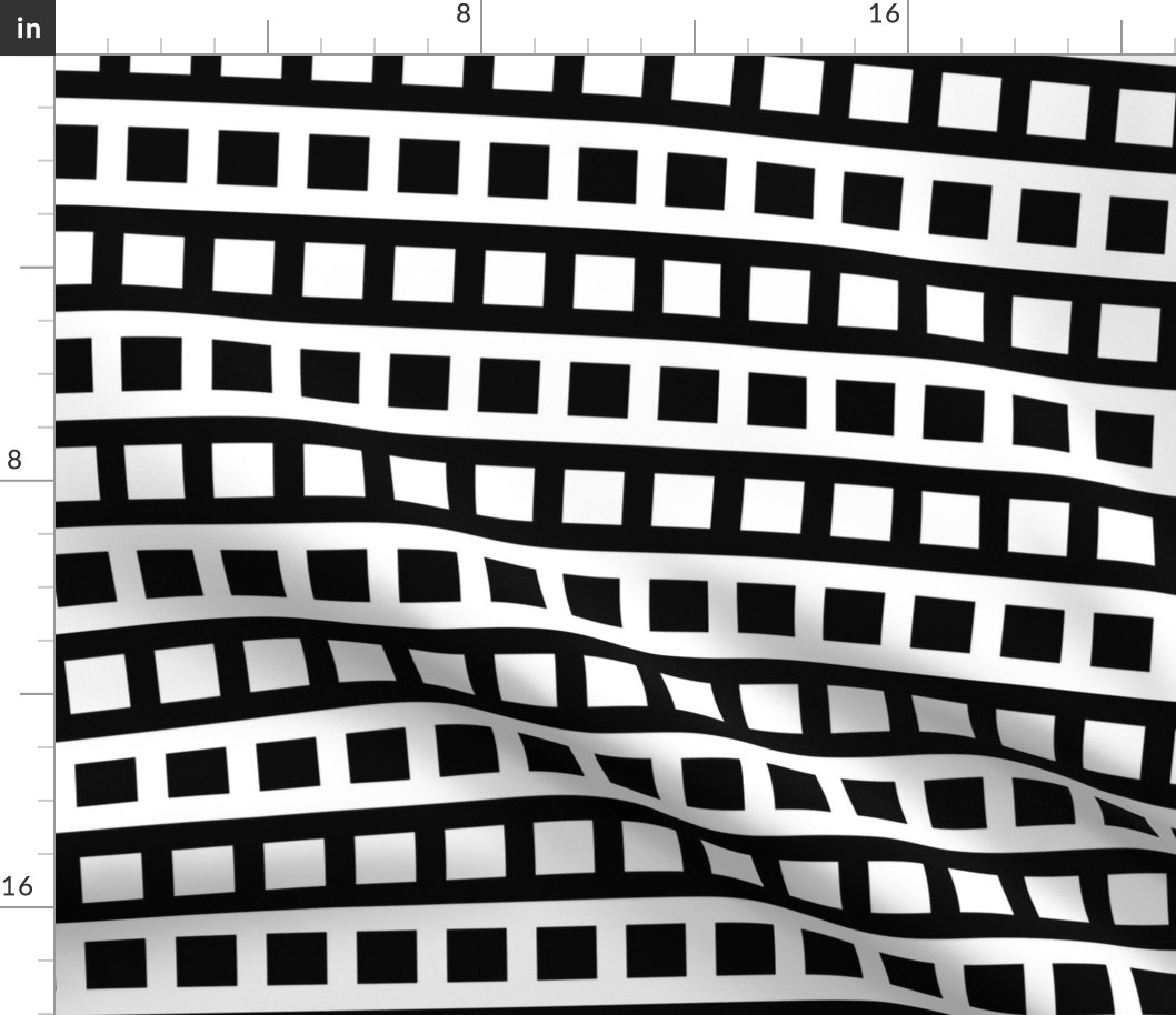 Black and White Square (mix and match geometric) by Su_G_©SuSchaefer2023