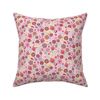 Paisley Floral Rainbow Blooms - CANDY PINK - 6 inch
