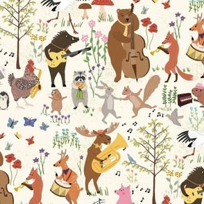 Animal Musicians Dance Party