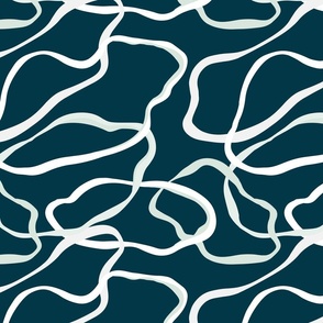 Aqua marine curvy lines