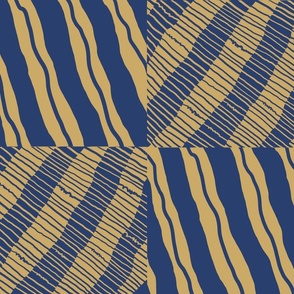 crazy stripes yellow and dark blue 